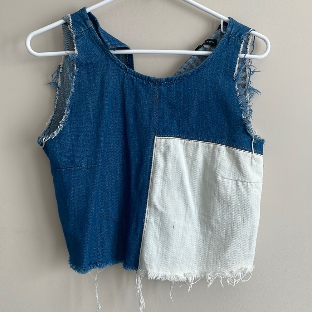 Color block Jean top
